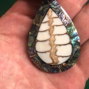 Abalone turtle shell necklace